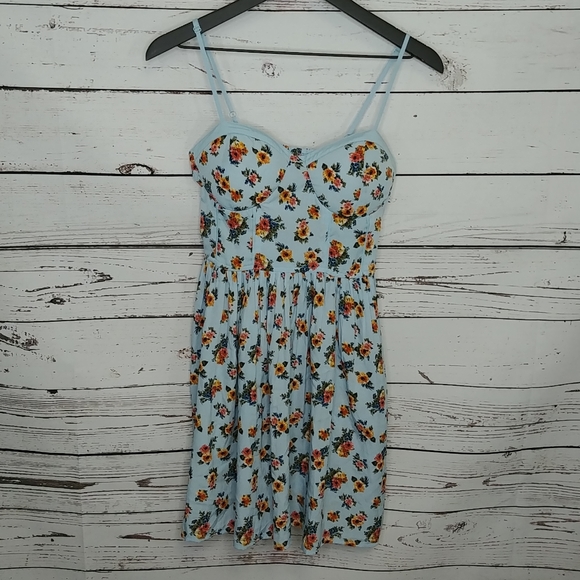 Band of Gypsies Dresses & Skirts - Band of Gypsies Blue Floral Sun Dress